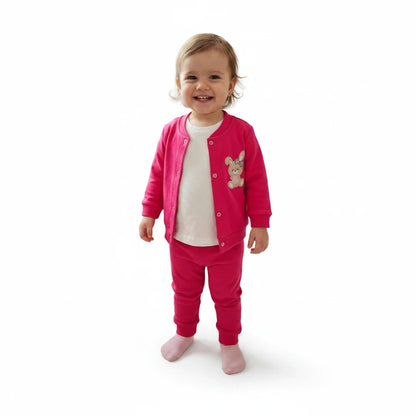Toddler Girl Cardigan and Pants Lounge Set