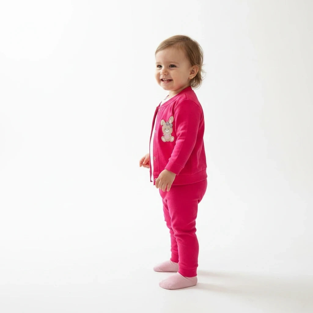 Toddler Girl Cardigan and Pants Lounge Set