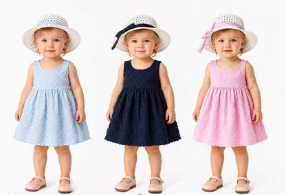 Toddler Girl Summer Dress and Hat Set