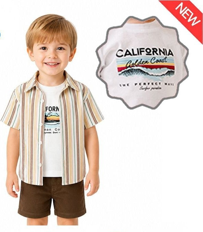 Toddler Boy Three Piece Summer Outfit Set