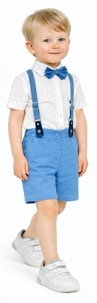 Formal Toddler Boy Short Set With Suspenders