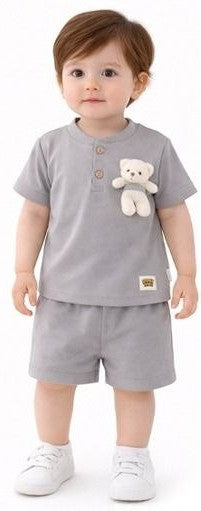 Kidex's Toddler Short Sleeve Shirt and Shorts Set