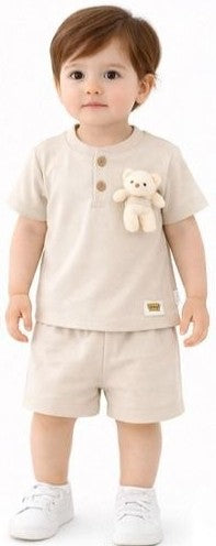 Kidex's Toddler Short Sleeve Shirt and Shorts Set