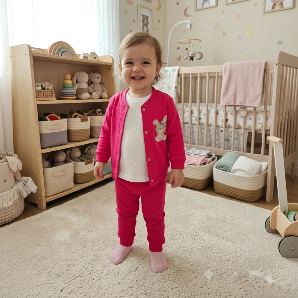 Toddler Girl Cardigan and Pants Lounge Set