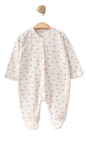Ribbed Footed Baby Sleepsuit With Pattern ~ 4 units