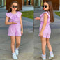 Girls Ruffled Top and Shorts Set