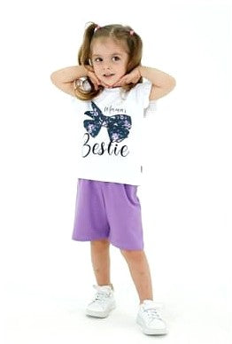 Girls Graphic T-Shirt and Shorts Set