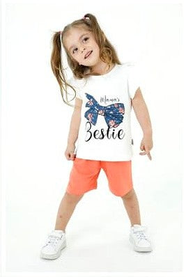 Girls Graphic T-Shirt and Shorts Set
