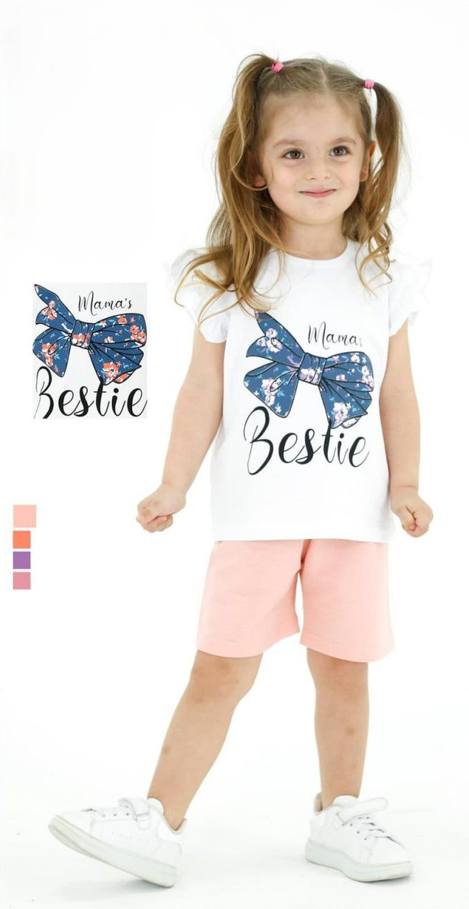 Girls Graphic T-Shirt and Shorts Set