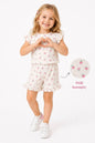 Girls' Ruffled Sleeve Top and Shorts Set