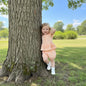 Girls Ruffle Sleeve Top And Skirt Set
