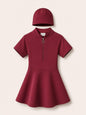 Girls Short Sleeve Zipper Skirted Swimsuit ~ 5 units