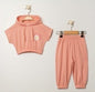 The Nile Luxuries children's peach cotton blend casual hoodie and jogger set with daisy graphic and "Spread Kindness" text.